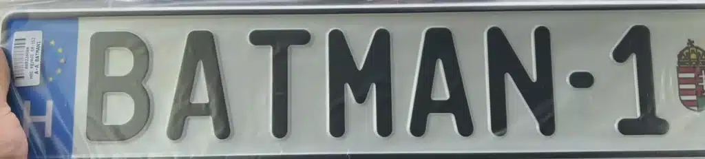 Superhero license plate