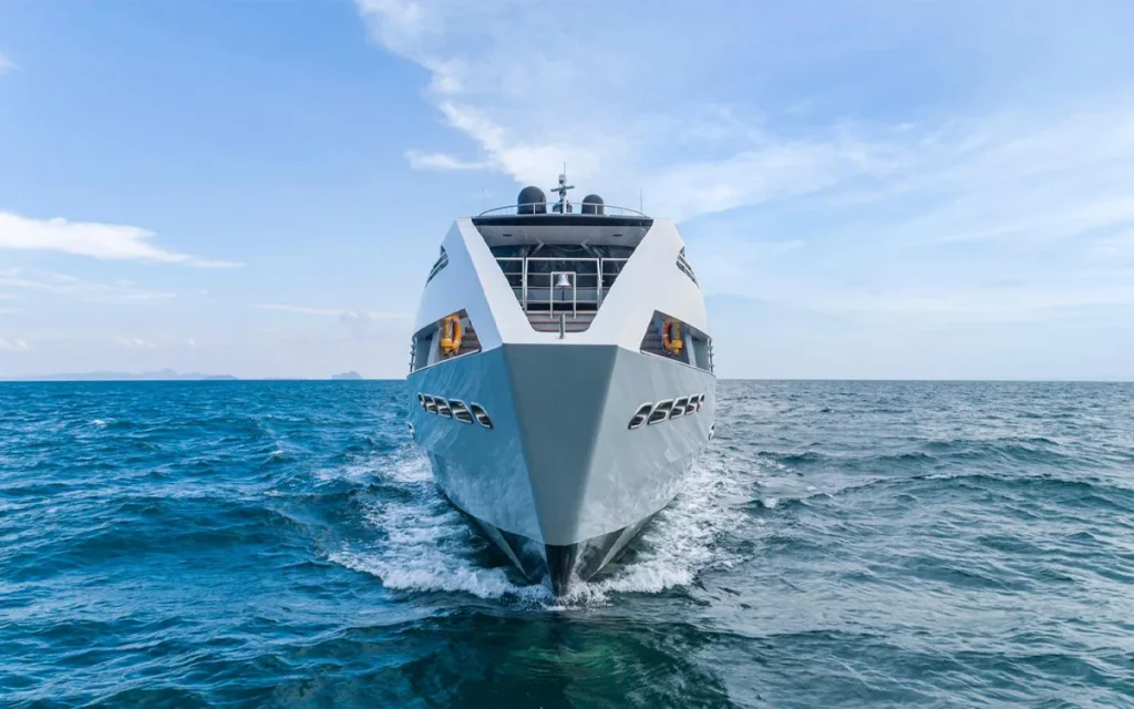 Despite being one of the weirdest-looking superyachts on the water, Ocean Emerald is one of athe only foreign boats allowed to be sailed in Thailand