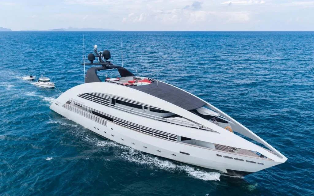 Despite being one of the weirdest-looking superyachts on the water, Ocean Emerald is one of athe only foreign boats allowed to be sailed in Thailand