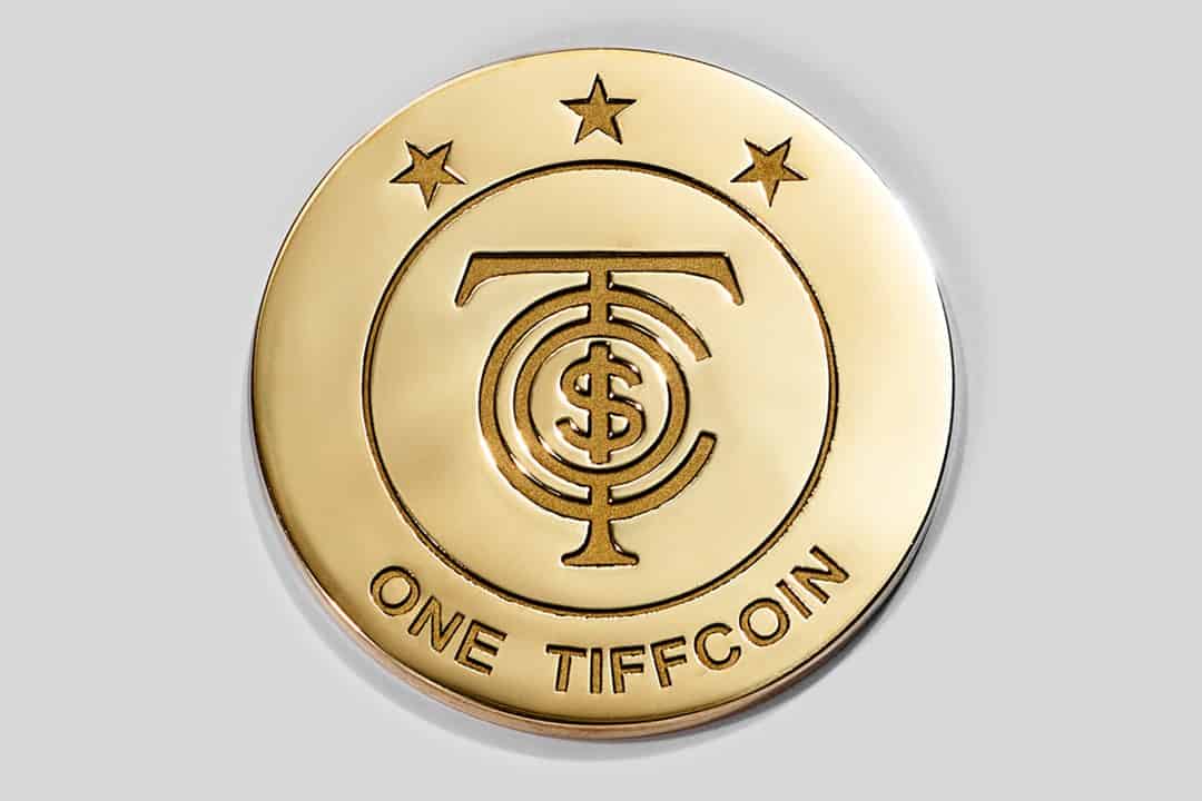 Gold coin from Tiffany & Co.
