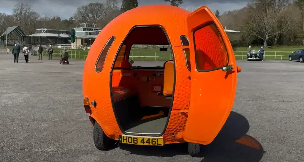 This YouTuber took a ride in possibly the strangest car ever - one that's shaped like an orange