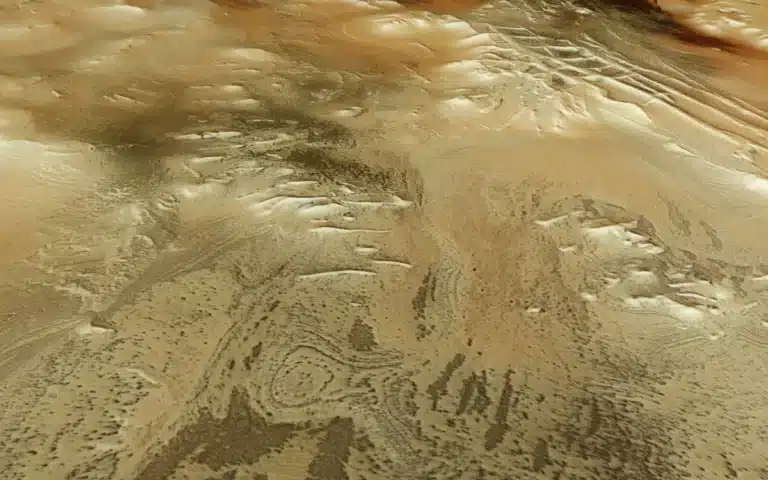 Spider-like formations captured by Mars Express Orbiter