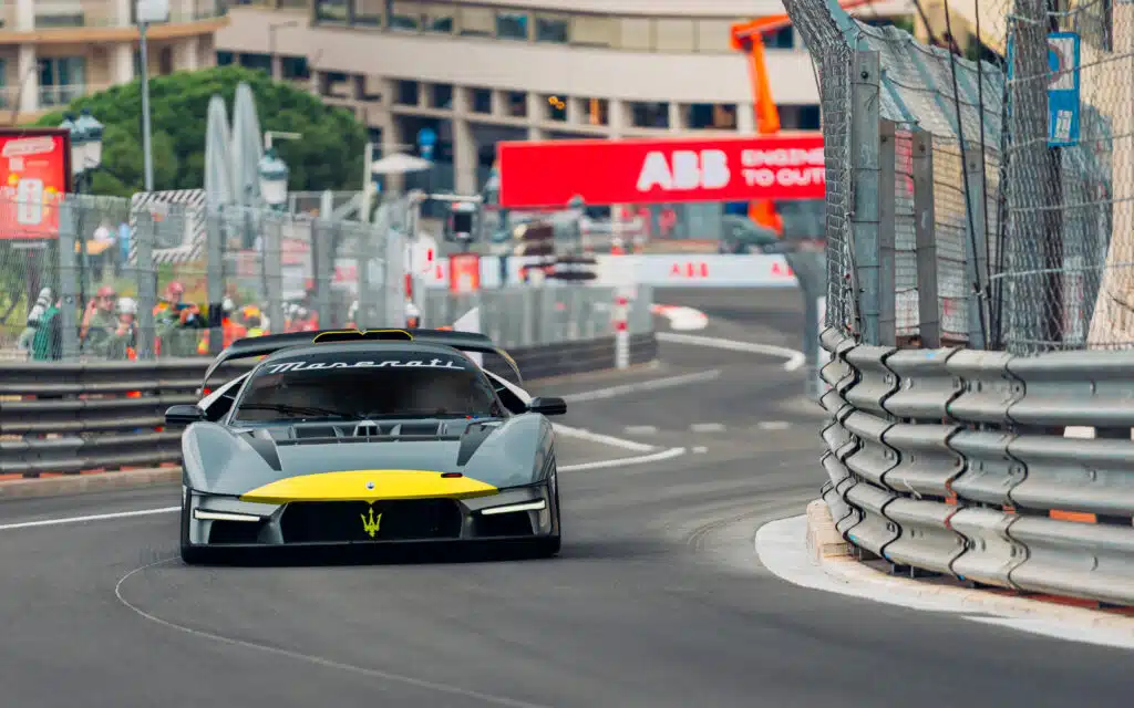The 2025 Monaco E-Prix hosted a stunning Maserati parade featuring the Maserati MC12, Maserati MC20, and Maserati GranCabrio Folgore