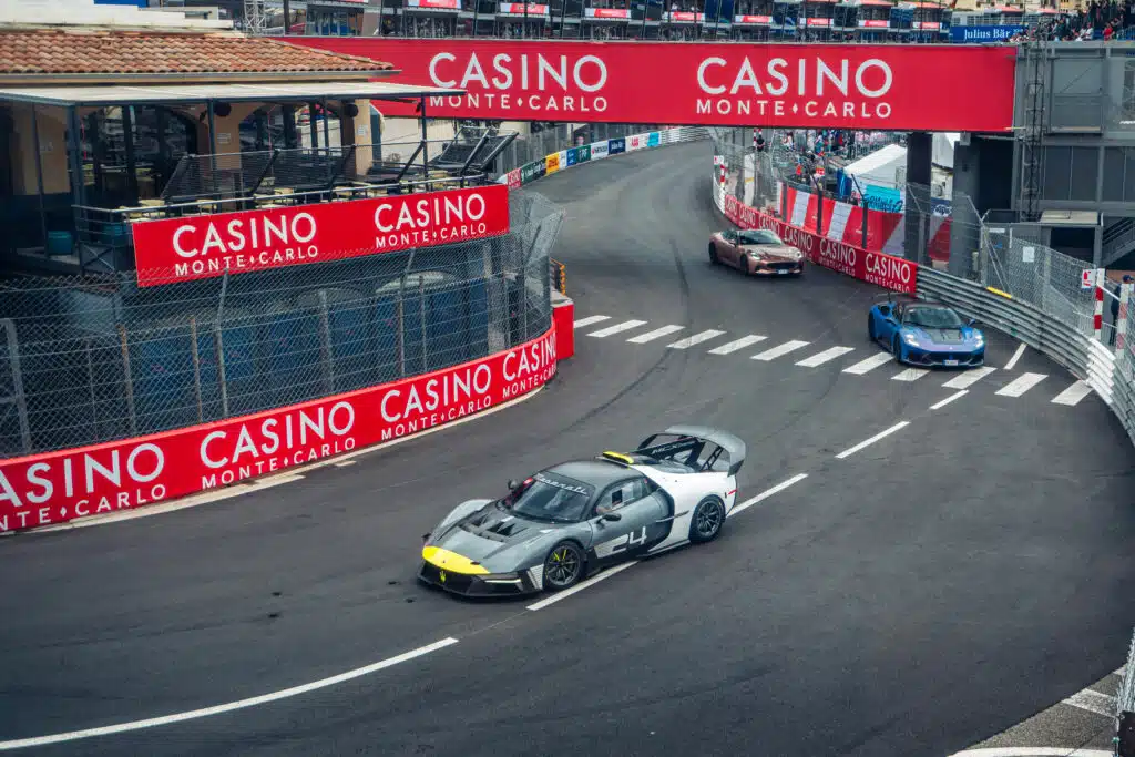 The 2025 Monaco E-Prix hosted a stunning Maserati parade featuring the Maserati MC12, Maserati MC20, and Maserati GranCabrio Folgore