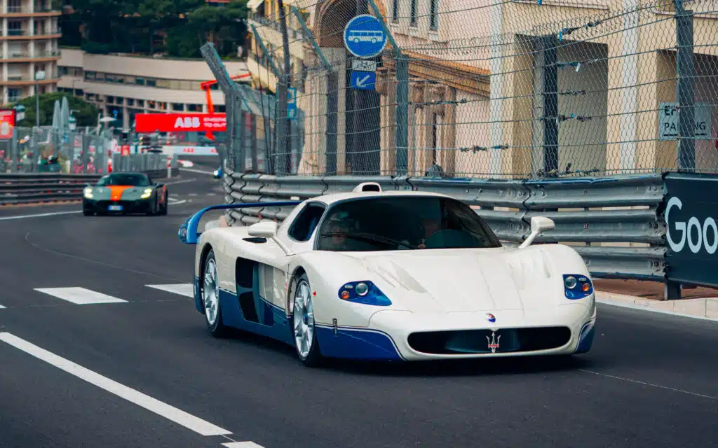 The 2025 Monaco E-Prix hosted a stunning Maserati parade featuring the Maserati MC12, Maserati MC20, and Maserati GranCabrio Folgore