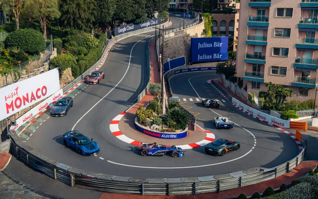 The 2025 Monaco E-Prix hosted a stunning Maserati parade featuring the Maserati MC12, Maserati MC20, and Maserati GranCabrio Folgore