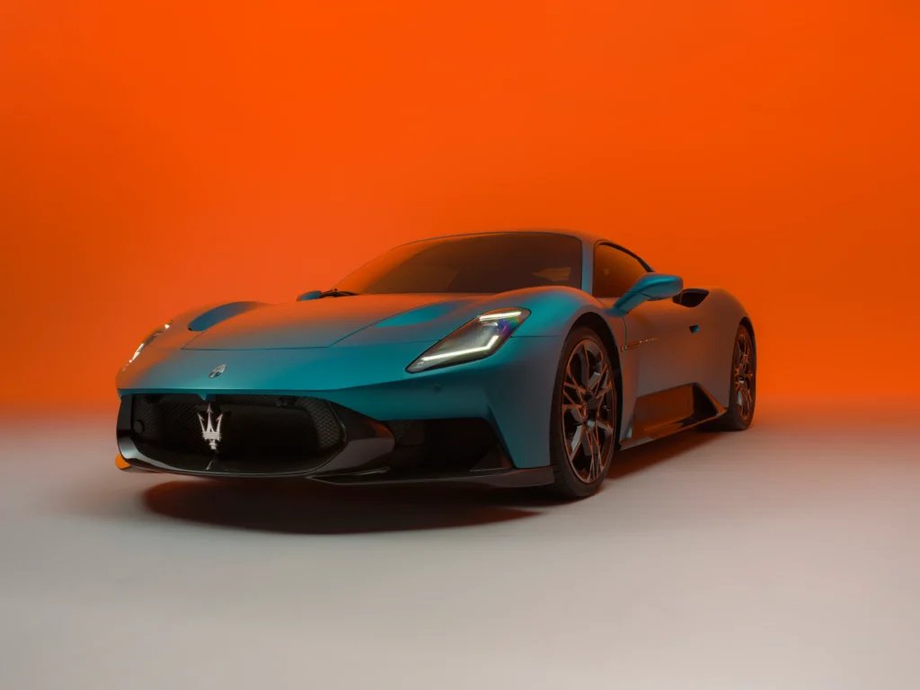 Maserati MCPura V6 supercar makes its Italian debut at the Turin auto show, with lightweight design, sharp performance, and custom options