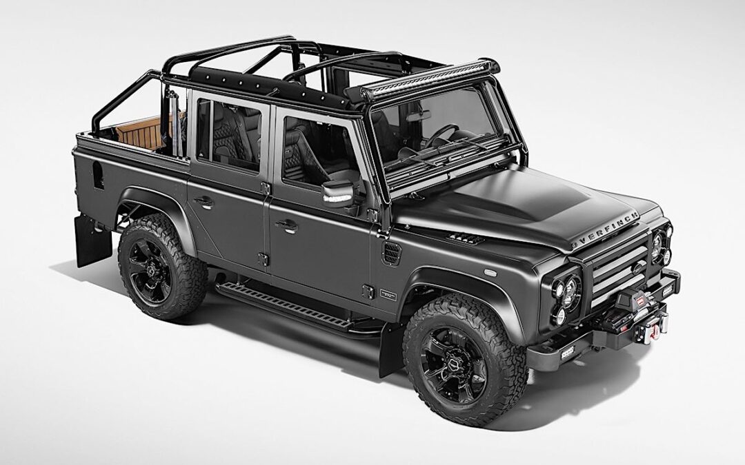 This soft-top Defender has been given a V8 and secret champagne compartment
