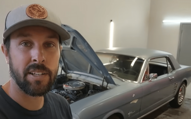 PJ shows just how well-maintained and looked after the Mustang has been for 40 years.