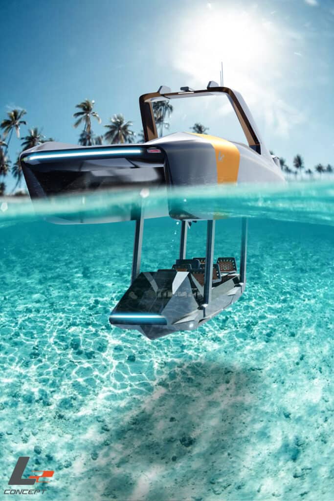 Semi-submersible allows passengers to cruise along the water or below it