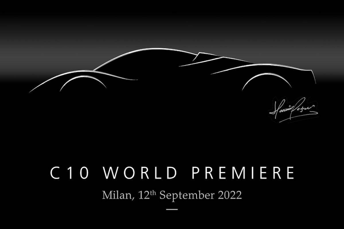 Teaser for the reveal of Pagani's upcoming C10