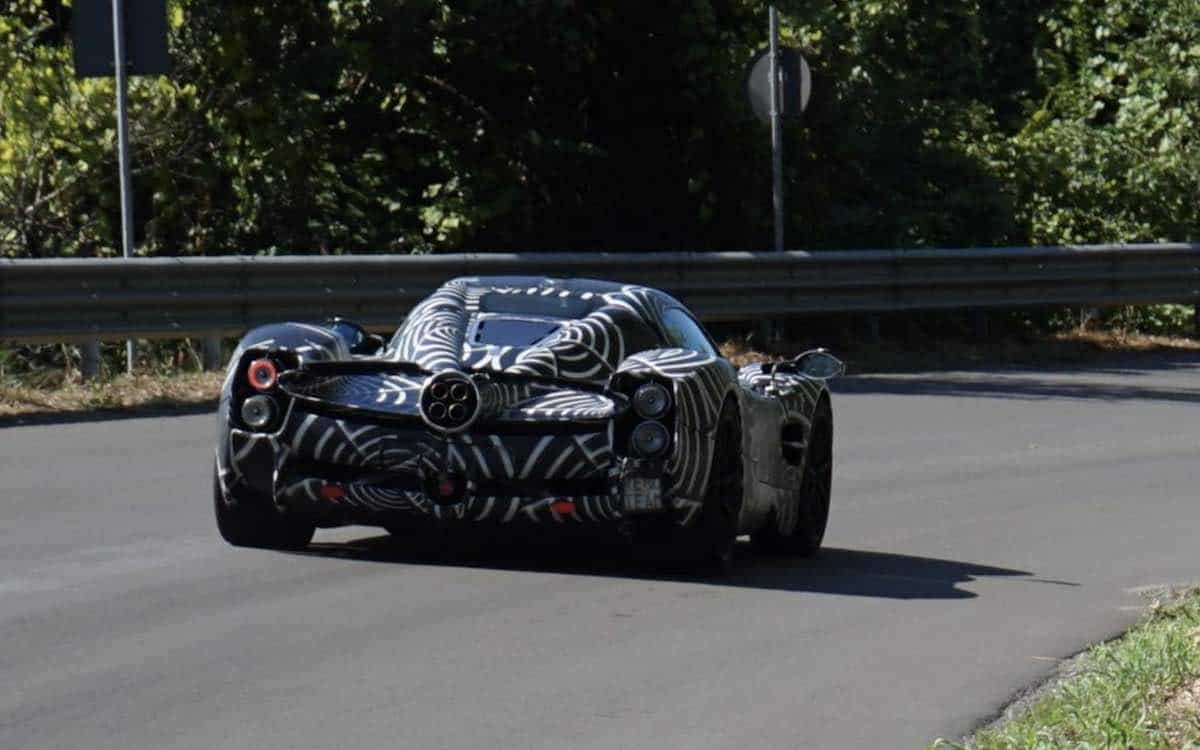 Pagani C10 prototype spotted wearing camouflage wrap