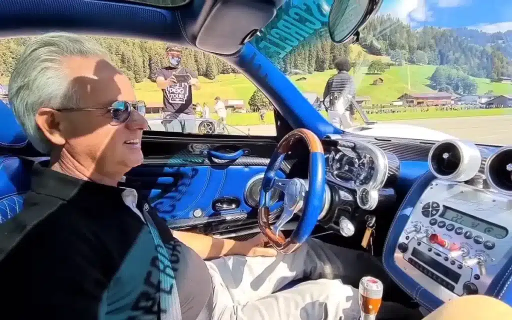 Founder of Pagani Mr Horacio Pagani personally drag raced a Zonda F against a Porsche Carrera GT