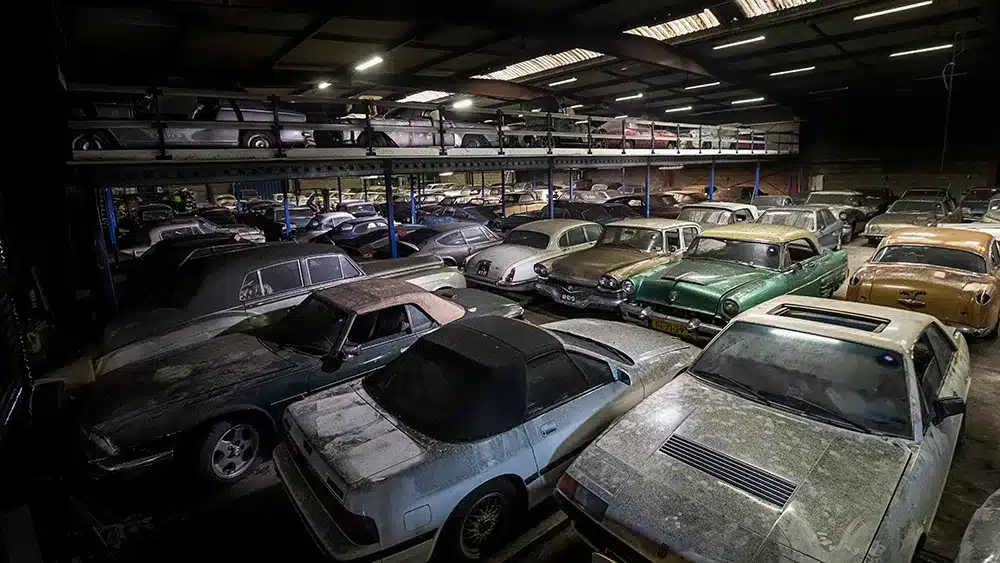 230 cars amassed over 40 years were found stored across three locations and were worth millions