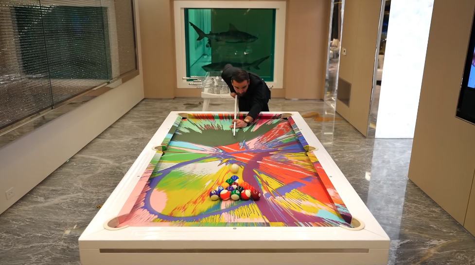 Pool table by Damien Hirst