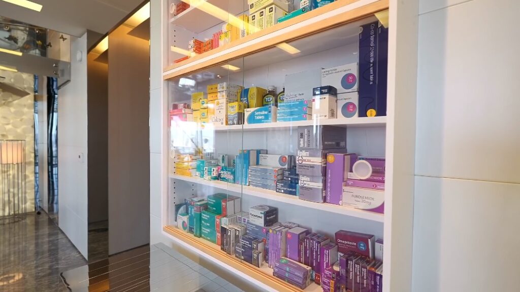Medicine cabinet by Damien Hirst 