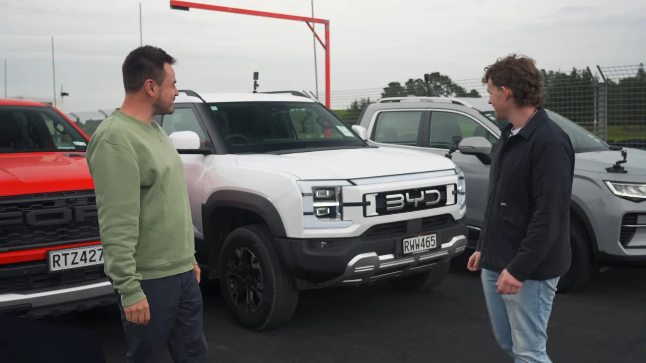 Ford Ranger Raptor lines up against BYD Shark 6 and Geely Riddara RD6 in American gas vs Chinese EV drag race battle that ends with a surprise