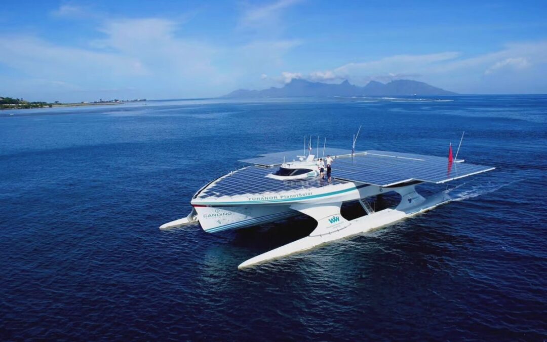 This is PlanetSolar, the largest solar-powered yacht in the world