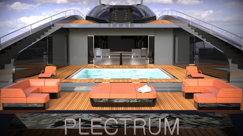 Plectrum yacht, swimming pool by Lazzarini Studio