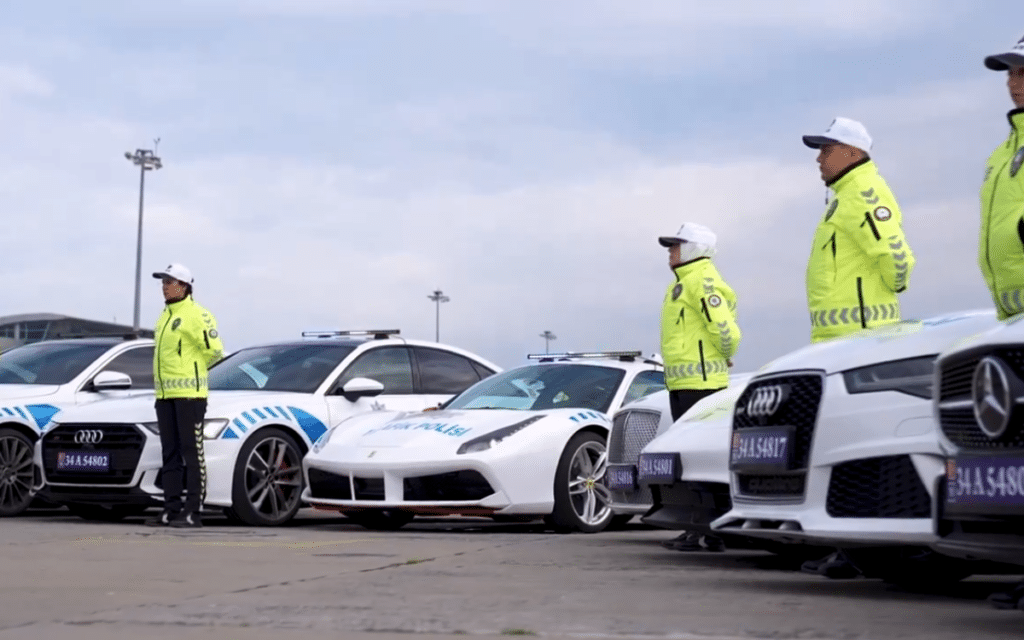 Police force in Turkey drives repossessed biker gang supercars