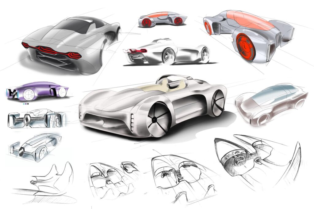 Porsche 411 sketches