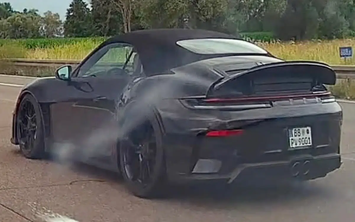 Spy photos hint at upcoming Porsche 911 GT3 Cabriolet