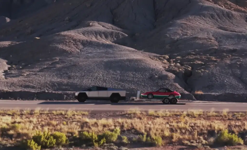 Porsche 911 embarrasses Tesla Cybertruck, conquers Utah desert tow battle, proves Tesla towing issues, and highlights Porsche sports car strength