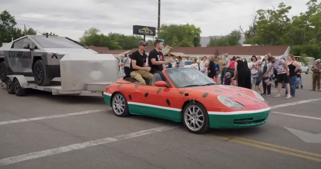Porsche 911 embarrasses Tesla Cybertruck, conquers Utah desert tow battle, proves Tesla towing issues, and highlights Porsche sports car strength