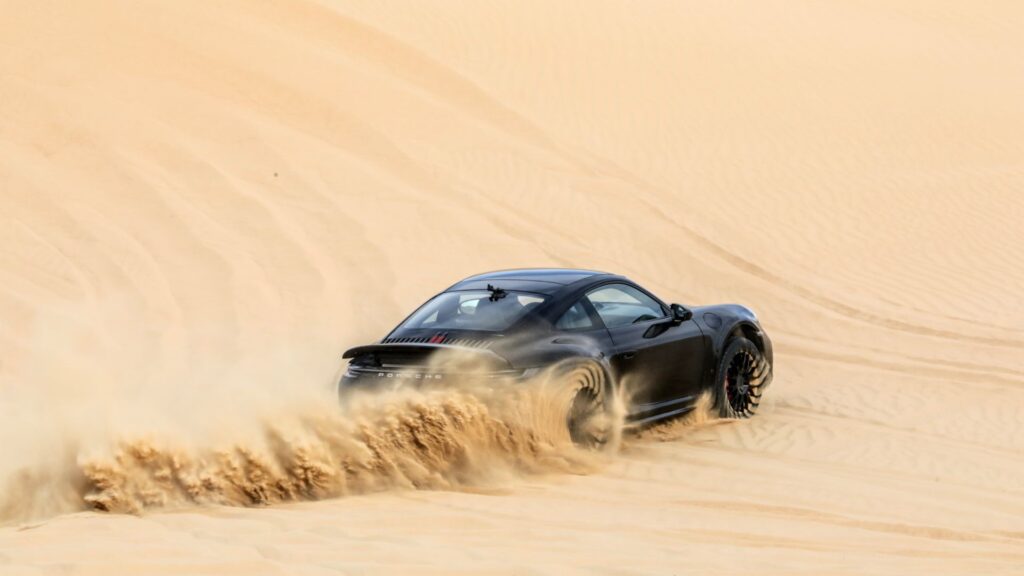 Porsche 911 on sand