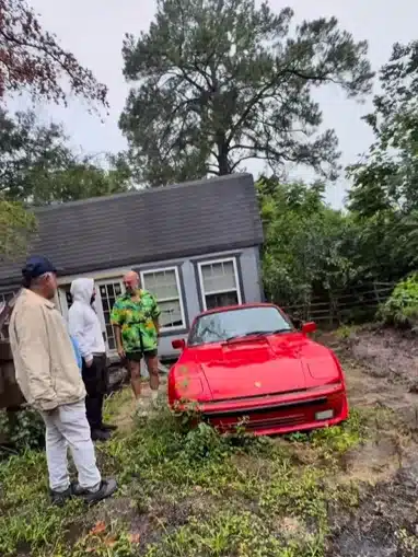 Porsche 930 Turbo with just 23,000 miles unbelievably left to rot in Texas backyard, guy flies in for it