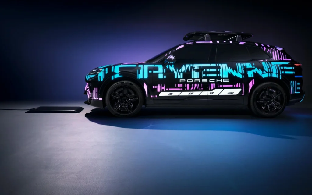 Porsche released a new wireless charging pad for its EVs, but only the Cayenne Electric can accommodate it 