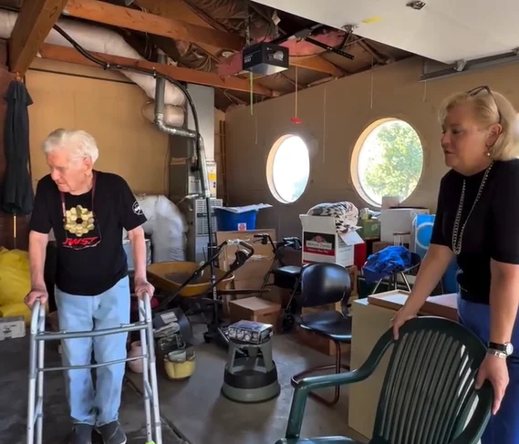 Garage shutters open to reveal Porsche owned by a 100-year-old sitting for a very long time and it’s a truly stunning find