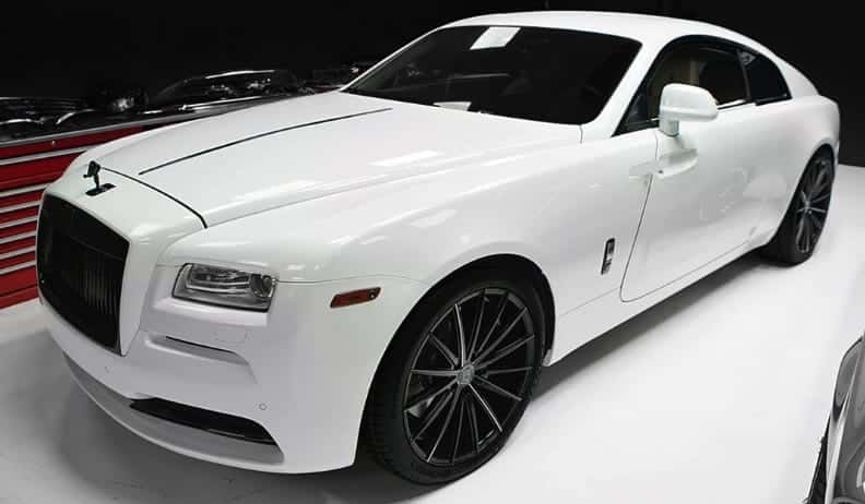 Post Malone Rolls Royce white