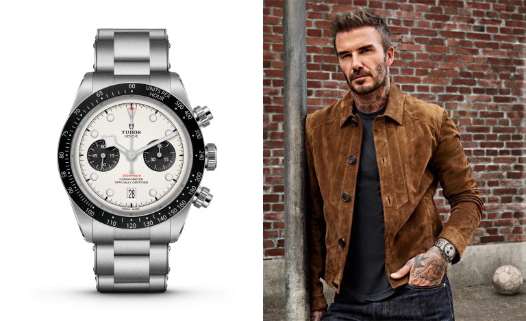 David Beckham sporting a Tudor watch