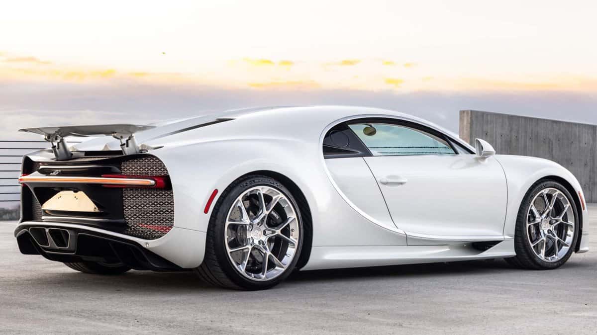 Post Malone's white Bugatti