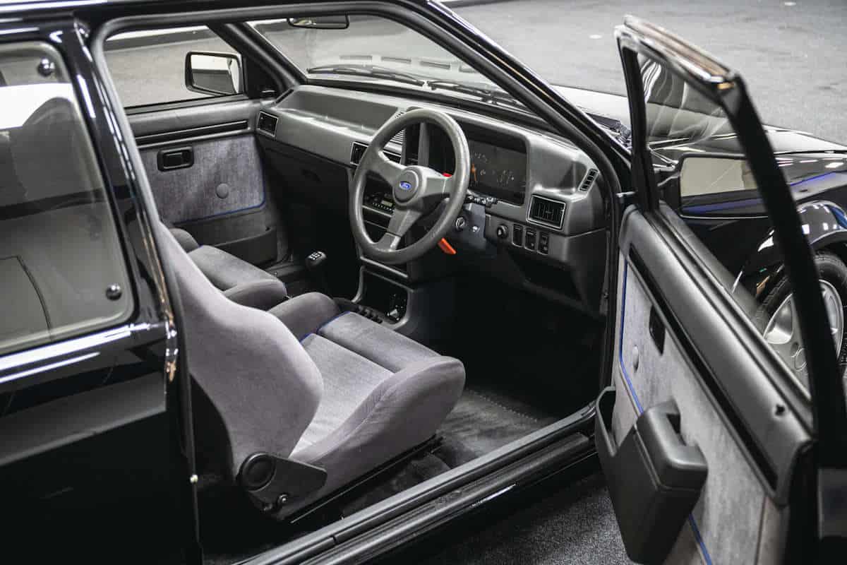 Interior of Ford Escort RS Turbo