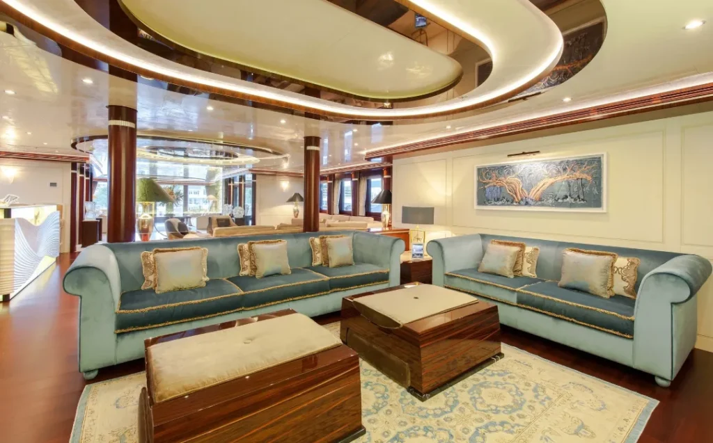 Inside the Crown Prince of Dubai's $180,000,000 superyacht which has special design crafted by Usain Bolt