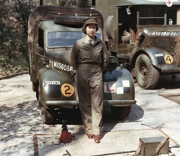 Queen Elizabeth WWII ambulance driver