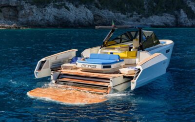 This transforming boat has a deck that extends down under the water