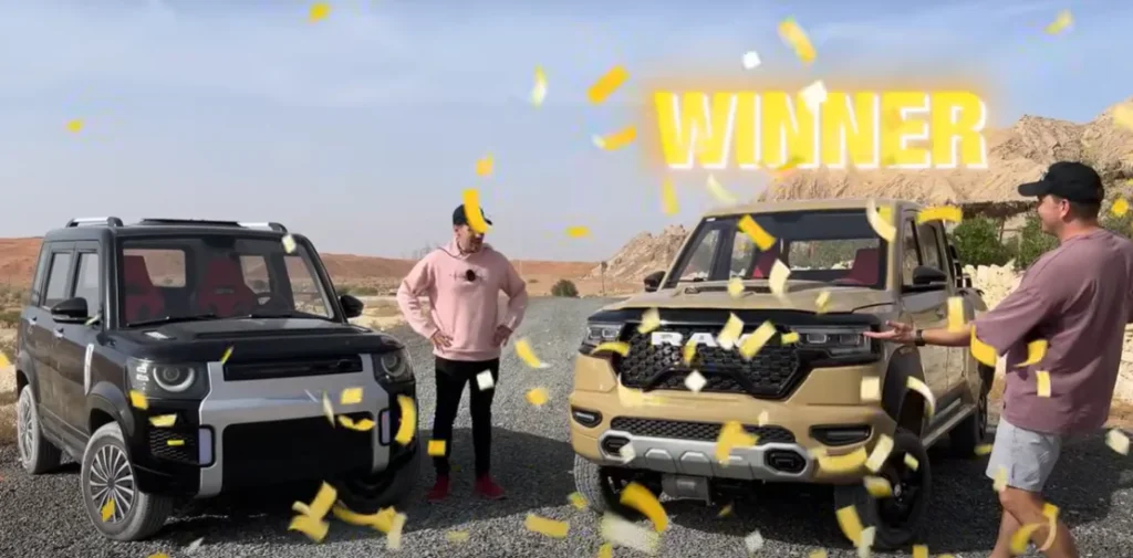 Fake Chinese Dodge RAM and fake Chinese Land Rover Defender go head-to-head in test to see which is better