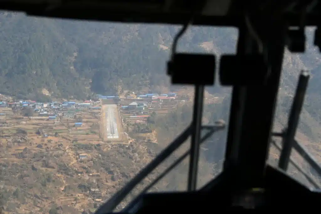Nepal’s Tenzing-Hillary Airport, also known as Lukla Airport, is known as the world's most dangerous airport - and footage showing a plane attempting to take off shows exactly why