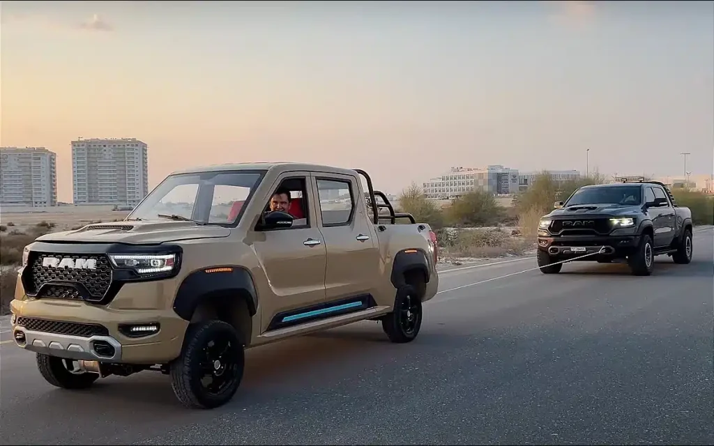 We paid $3,500 for a fake Chinese Ram EV and then put it to the test by seeing if it could tow a real Ram truck