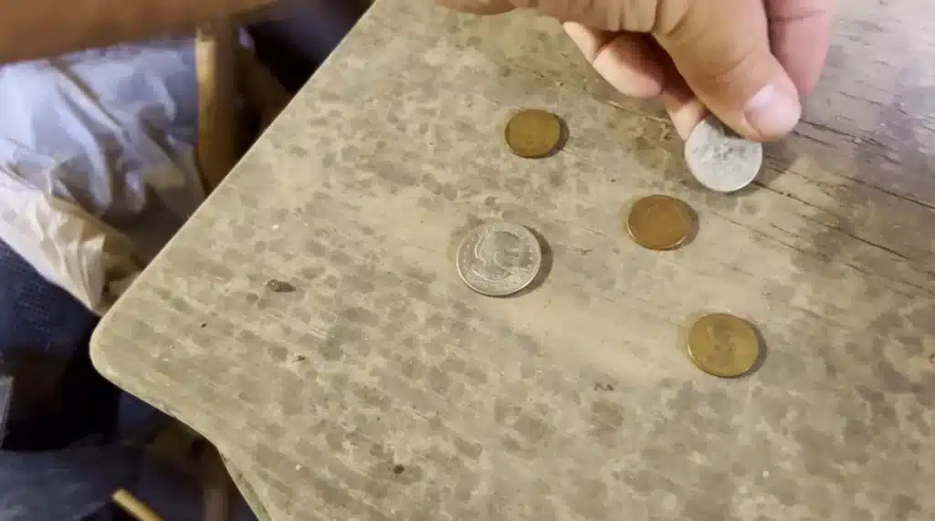 Coins found in abandoned semi-trailer