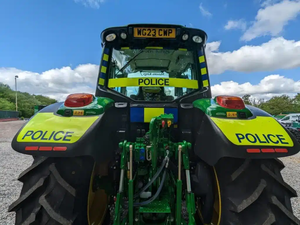 The world's weirdest police car is a huge tractor in a tiny UK village