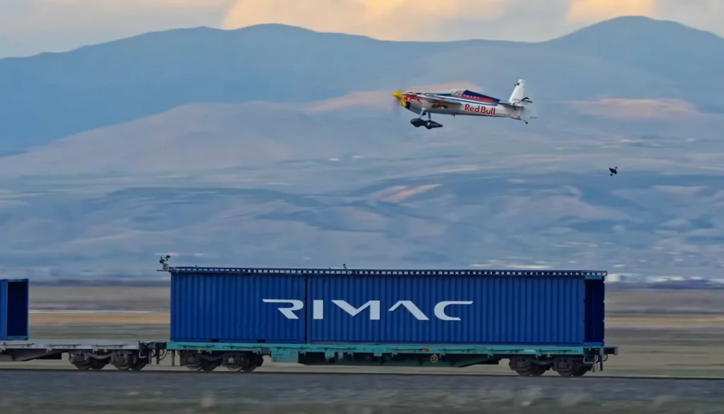 Red Bull once again studied the laws of physics, and then ignored them to pull off another plane stunt