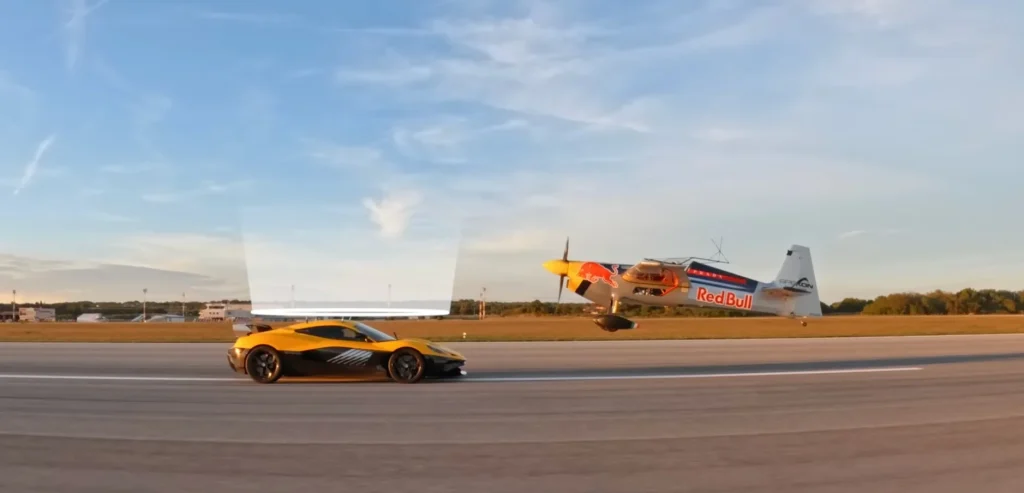 Red Bull once again studied the laws of physics, and then ignored them to pull off another plane stunt