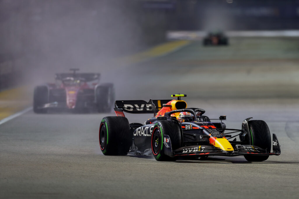 Red Bull's Perez drive around Singapore racetrack