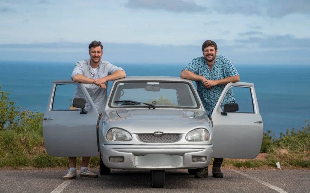 These guys are driving from London to Cape Town in a Reliant Robin