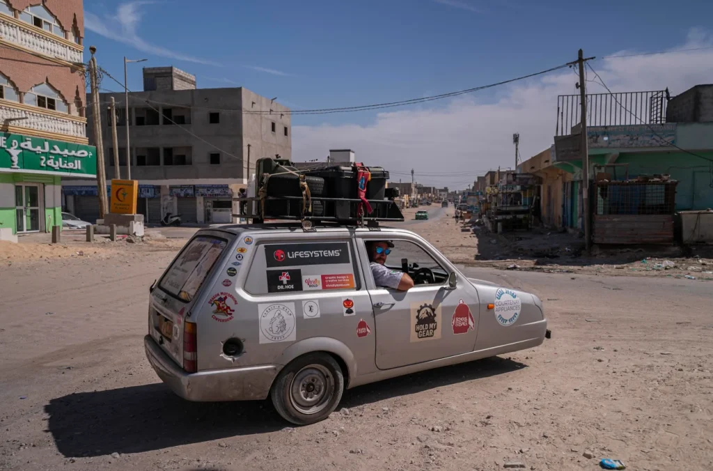 These guys are driving from London to Cape Town in a Reliant Robin
