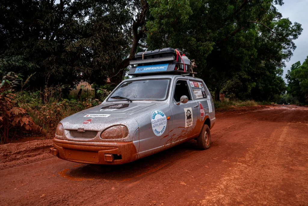 These guys are driving from London to Cape Town in a Reliant Robin